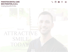 Tablet Screenshot of pinkstondentalcare.com